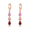 Kashi's new zircon two-piece set for export, European and American style, electroplated rose gold jewelry, bride necklace, earrings wholesale details Picture